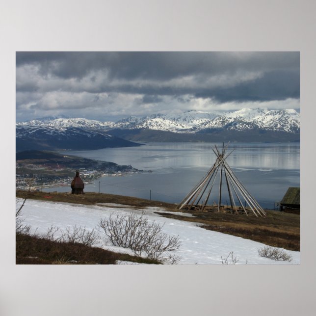 Arktische Nomaden Tipi Poster (Vorne)