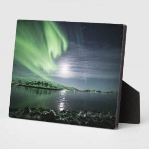 Arktische Nordlichter Natur Foto Fotoplatte