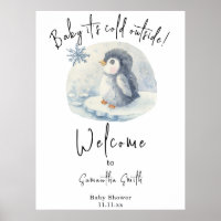 Arktische Penguin Begrüßung Babydusche