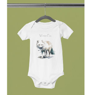 Arktische Schönheit, Winter Fox-Brauch Baby Strampler