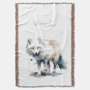 Arktische Schönheit: Winter Fox Custom Decke