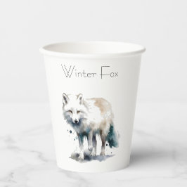 Arktische Schönheit: Winter Fox Custom Pappbecher