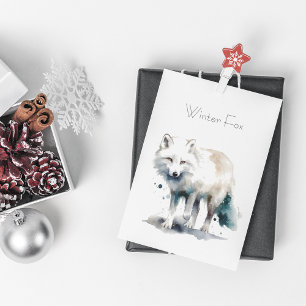 Arktische Schönheit: Winter Fox Custom Postkarte