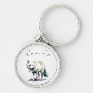 Arktische Schönheit: Winter Fox Custom Schlüsselanhänger