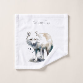 Arktische Schönheit: Winter Fox Custom Waschlappen