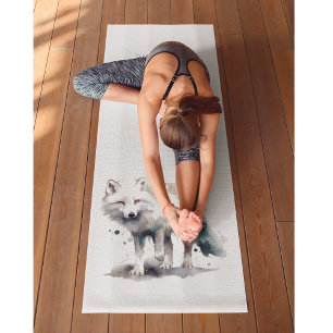 Arktische Schönheit: Winter Fox Custom Yogamatte
