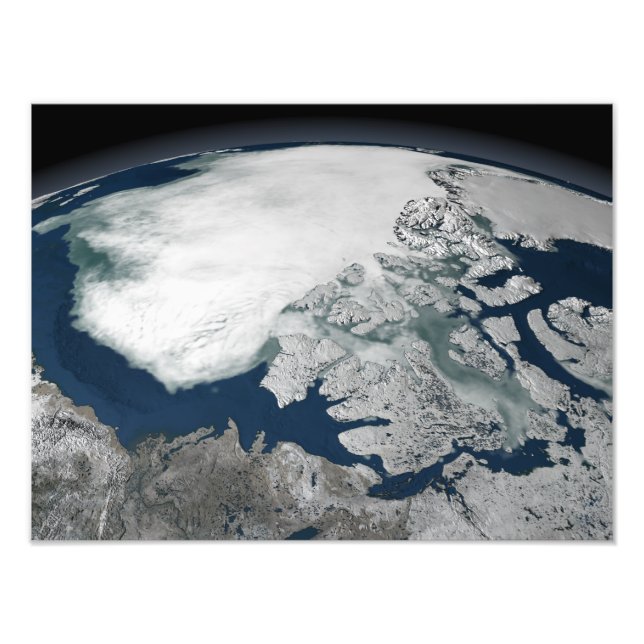 Arktische See Eis über Nordamerika Fotodruck (Vorne)