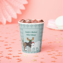 Arktische Tiere im Winter Hats Weihnachts-Party Pappbecher