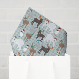 Arktische Tiere in den Winterhasen Weihnachten Seidenpapier