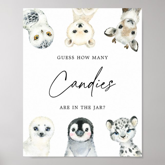 Arktische Tiere schätzen, wie viele Kanonen signie Poster (Vorne)