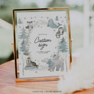 Arktische Tiere Winter Baby Shower Individuelles S