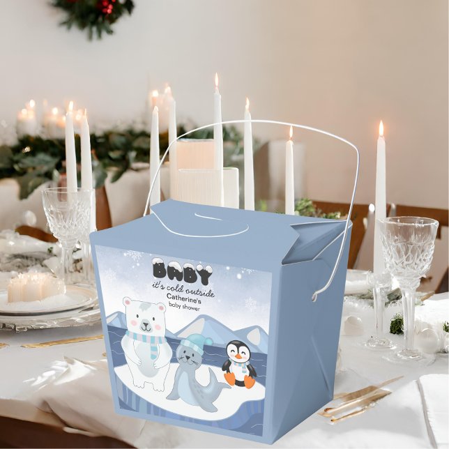 Arktische Tiere Winter Wonderland Babydusche Geschenkschachtel (Von Creator hochgeladen)