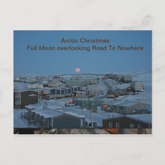 Arktische Weihnachten Postkarte (Vorderseite)