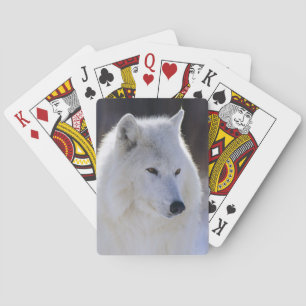 Arktische weißer Wolf-Spielkarten Spielkarten