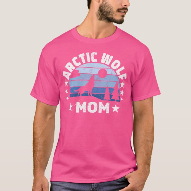 Arktische Wolf Mama Frauen Schneelicht Wolf arktis T-Shirt (Vorderseite)