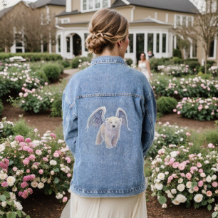 Arktischer Angel-Polar-Bär von Molly Harrison Jeansjacke