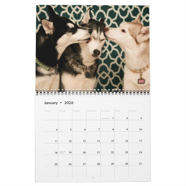Arktischer blauer Kalender der Sibirier-2015 (Jan 2026)