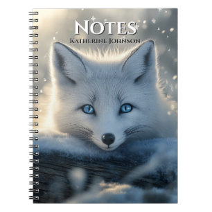 Arktischer Fox mit mesmerisierenden blauen Augen Notizblock