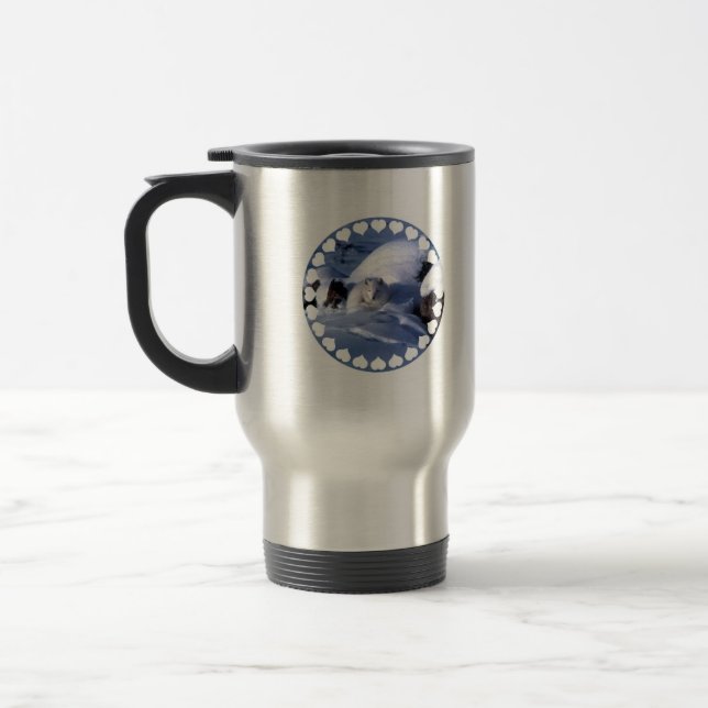 Arktischer Fox-Reise-Tasse Reisebecher (Links)