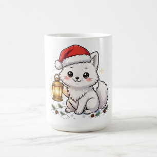 Arktischer Fuchs Weihnachtslaterne Kaffeetasse