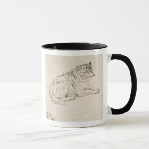 Arktischer Hund, nach rechts gegenüberstellend Tasse