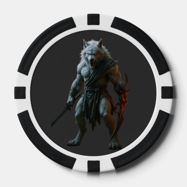 Arktischer Werwolf Pokerchips (Vorderseite)