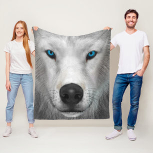 Arktischer Wolf Fleecedecke