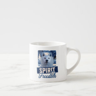 Arktischer Wolf Geist der Freiheit Wildlife Design Espressotasse