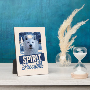 Arktischer Wolf Geist der Freiheit Wildlife Design Fotoplatte