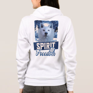Arktischer Wolf Geist der Freiheit Wildlife Design Hoodie