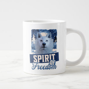 Arktischer Wolf Geist der Freiheit Wildlife Design Jumbo-Tasse