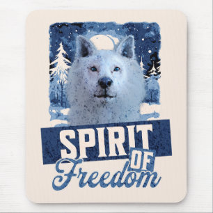 Arktischer Wolf Geist der Freiheit Wildlife Design Mousepad