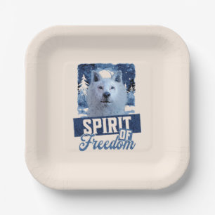 Arktischer Wolf Geist der Freiheit Wildlife Design Pappteller