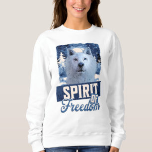Arktischer Wolf Geist der Freiheit Wildlife Design Sweatshirt