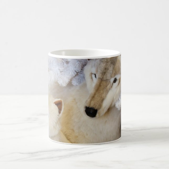 Arktischer Wolf Keramikbecher Kaffeetasse (Mittel)