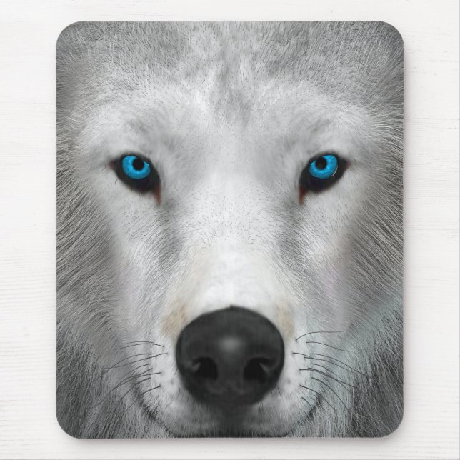 Arktischer Wolf Mousepad (Vorne)