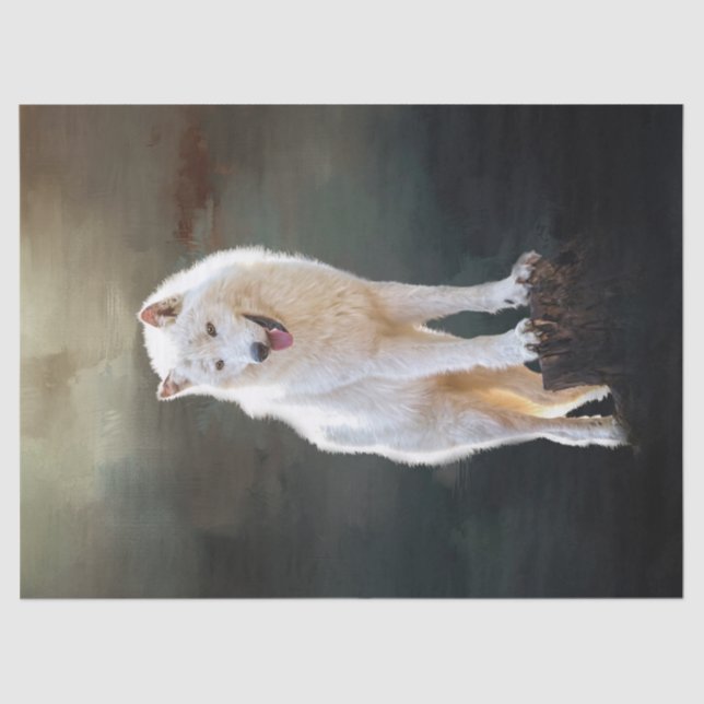 Arktischer Wolf Seidenpapier (Vorderseite)