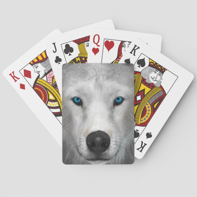 Arktischer Wolf Spielkarten (Rückseite)