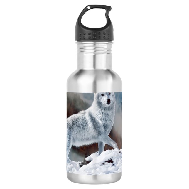 Arktischer Wolf Trinkflasche (Vorderseite)