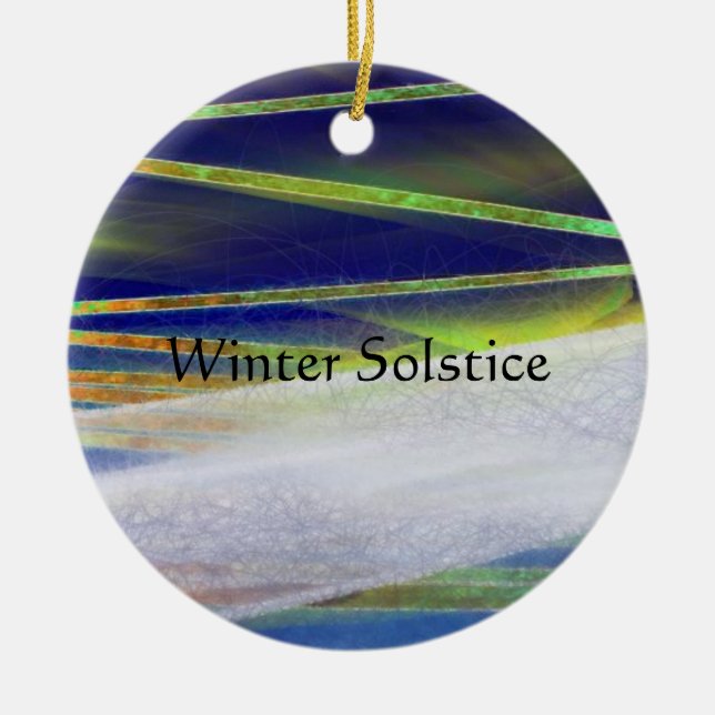 Arktisches helles Weihnachten der Keramikornament (Vorne)