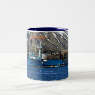 Arktisches Meer, Krabben-Boot im niederländischen Zweifarbige Tasse