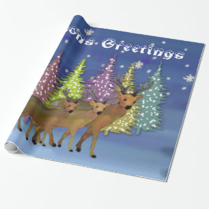 Arktisches Ren-Packpapier Geschenkpapier