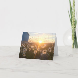 arktisches Sonnenuntergang notecard Dankeskarte