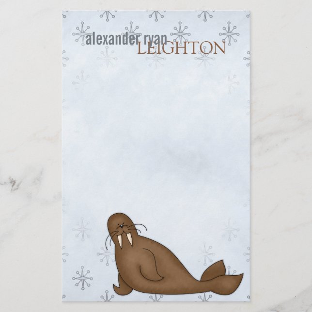 Arktisches Walroß • Briefpapier (Vorderseite)