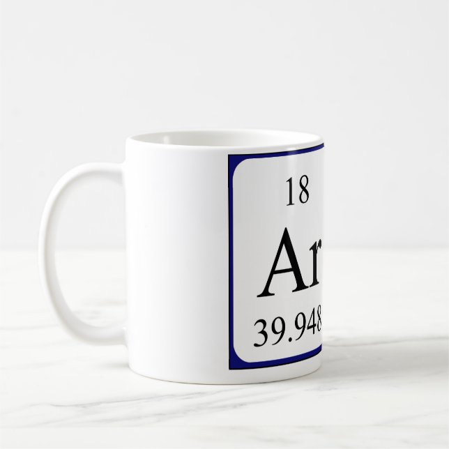 Arla tasse de nom de table périodique (Gauche)