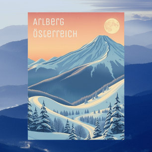 Arlberg Österreich Europa Skiurlaub Moder ostkarte Postkarte