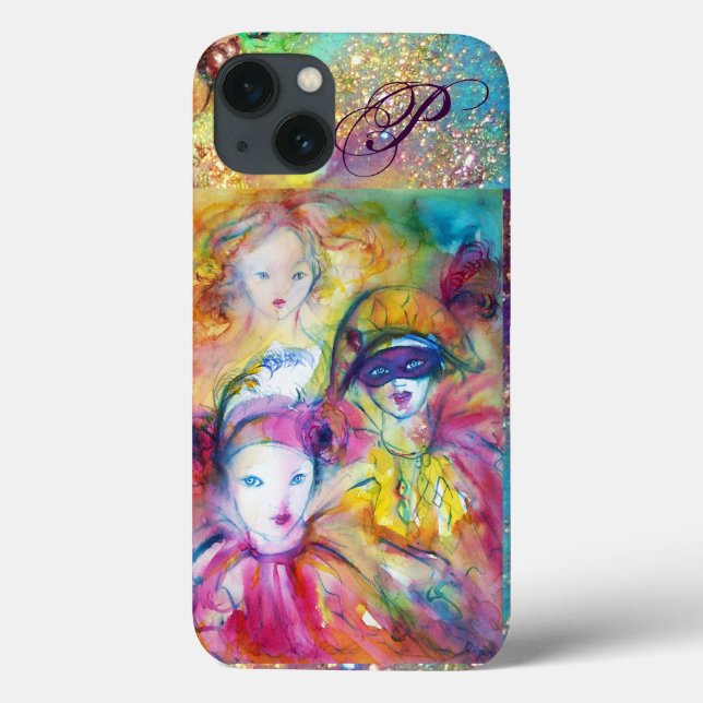 ARLECCHINO PIERO UND COLOMBINA / MONOGRAM Case-Mate iPhone HÜLLE (Rückseite)