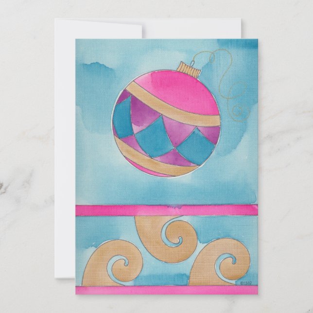 Arlequin de Noël - Carte de Noël à plat (Devant)