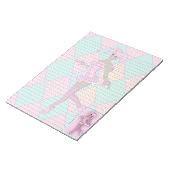 Arlequin Imaginaire clown Pastel Bloc-notes juridi (Incliné)