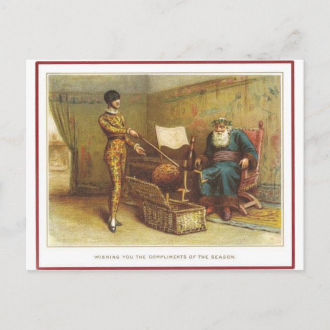 Arlequin, Père Noël, Carte postale Père Noël (Devant)